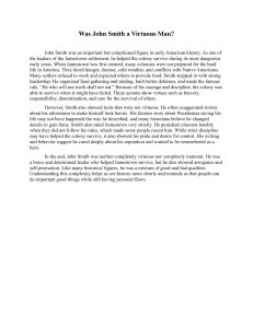 Was John Smith a Virtuous Man? Historical Analysis