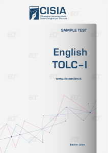 TOLC-I English Sample Test
