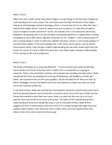 Anthropology & Religion Course Reflections