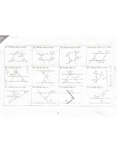Math Worksheet: Angle Calculations & Geometry Problems