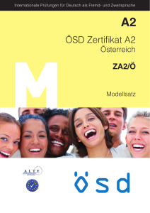&Ouml;SD Zertifikat A2 &Ouml;sterreich Modelltest &ndash; Deutsch als Fremdsprache