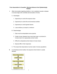 From Association to Causation: Epidemiologic Studies