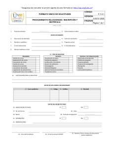 Formato &Uacute;nico de Solicitudes UNAD - Tr&aacute;mites Acad&eacute;micos