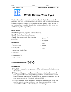 White Before Your Eyes Lab: Properties of Matter Experiment