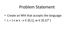 NFA for Language L = {x w x} | Formal Languages