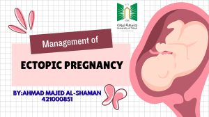 Management of Ectopic Pregnancy