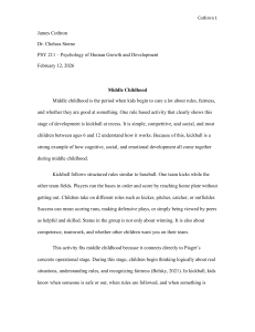 Middle Childhood Development: Kickball as a Case Study