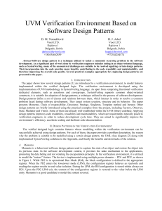 UVM Verification Environment Using Software Design Patterns
