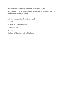 Introduction to Algebra for Beginners