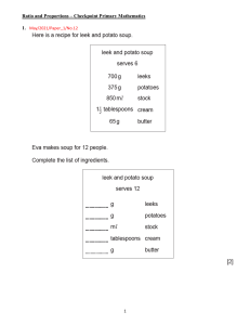 Ratio and Proportions Worksheet - Primary Math