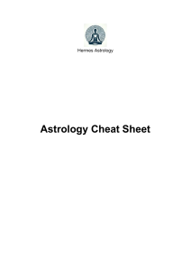 Astrology Cheat Sheet: Quick Reference Guide