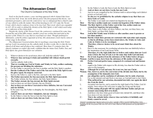 The Athanasian Creed: The Church's Confession of the Holy Trinity