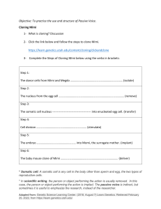 Cloning Mimi: Passive Voice Practice Worksheet