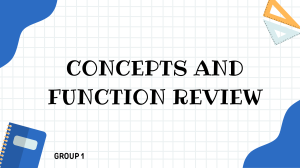 Concepts and Function Review: Math Study Guide