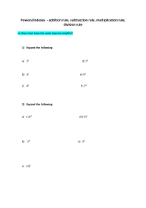 Math Exponents Worksheet: Rules and Practice Problems