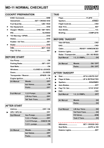 MD-11 Normal Checklist & Engine Start Procedure