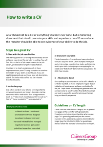 how to write a cv