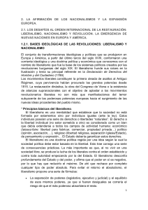 Liberalismo y Nacionalismo en las Revoluciones del Siglo XIX