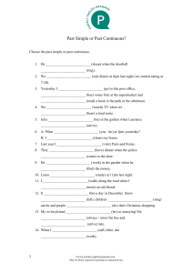 past simple or past continuous 2