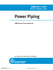 ASME B31.1-2007 Power Piping Code