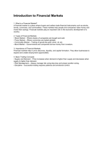 Introduction to Financial Markets