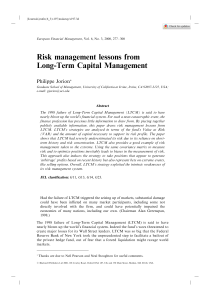 Risk Management Lessons from LTCM
