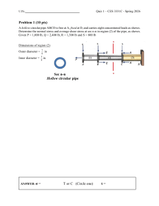 Engineering Stress Analysis Quiz - CES 3331C Spring 2026