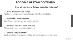 Foco na Gest&atilde;o do Tempo: Import&acirc;ncia e Benef&iacute;cios