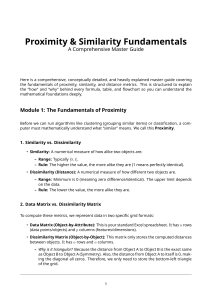 Proximity & Similarity Fundamentals: A Comprehensive Guide
