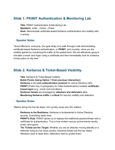 PKINIT Authentication & Monitoring Lab