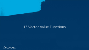 13 Vector Value Functions: Calculus Chapter on Curves in Space