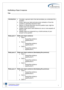 Scaffolding a Paper 2 Response: Essay Structure Guide
