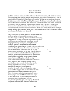 Book 24: Achilles and Priam - Iliad Summary