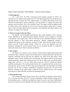 Pipeline Failure Case Report: External Corrosion Rupture