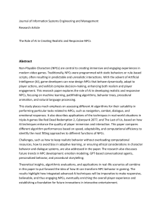 AI in NPC Development: Realism and Responsiveness