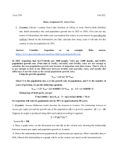 Econ 3T03 Home Assignment #2 Answer Key