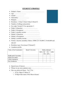 Student Profile Form Template