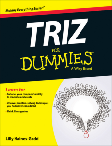 TRIZ For Dummies: Learn Inventive Problem Solving
