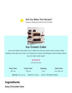 Ice Cream Cake Recipe - Easy Homemade Dessert