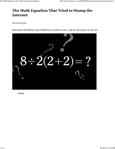 The Math Equation That Stumped the Internet: PEMDAS Explained