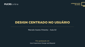Design Centrado no Usu&aacute;rio - Aula 02