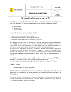 An&aacute;lisis Funcional Dispositivo Marcadora de VIN