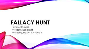 Fallacy Hunt: Analysis of Logical Fallacies