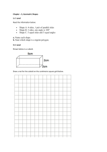 Chapter 5: Geometric Shapes & Measurement Workbook