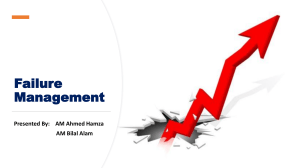 Failure Management: Principles & Case Studies