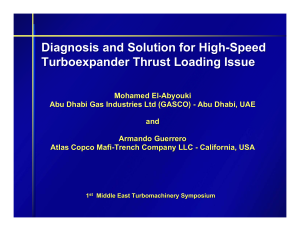 Turboexpander Thrust Loading: Diagnosis & Solution