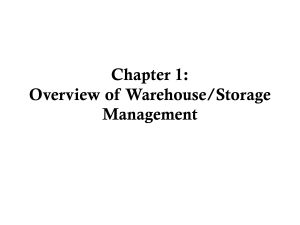 Warehouse Management Overview - Chapter 1
