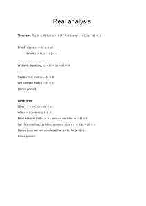 Real Analysis Theorem Proof