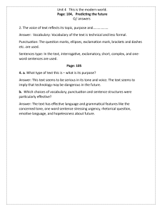 Text Analysis: Predicting the Future