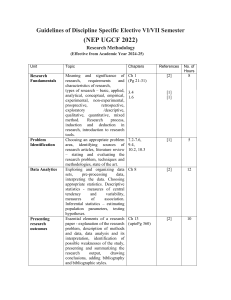 Research Methodology Course Syllabus (NEP UGCF 2022)